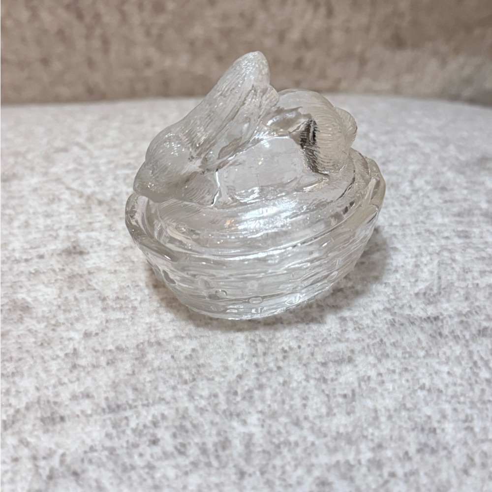 Mini Clear Bunny on Nest